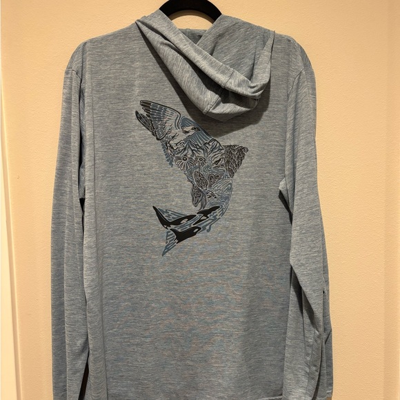 Patagonia Men's Sky Blue Capilene Cool Daily Hoodie Shirt Large - Picture 2 of 5